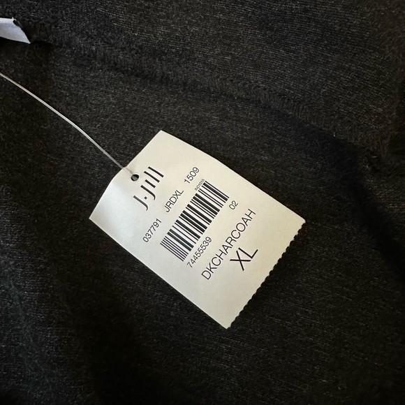 NWT J. JILL Ponte Pencil Skirt Pull On in Dark Charcoal - Picture 7 of 10